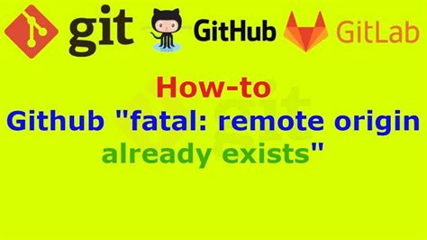 GitHub fatal remote origin already exists