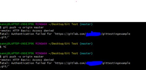 GitLab remote HTTP Basic Access denied and fatal Authentication