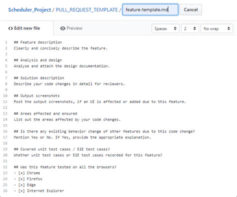 Github Pull Request Template For Organization