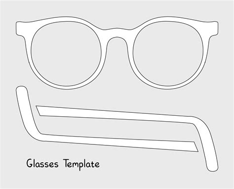 Glasses Printable Template