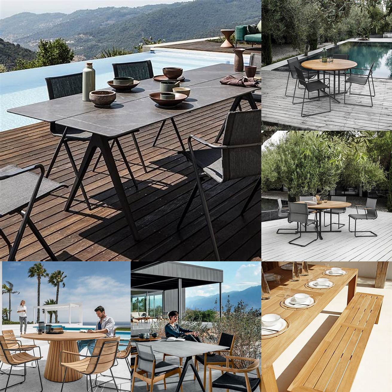 Gloster Outdoor Dining Table in Stainless Steel