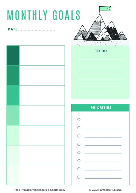 Goal Planner Printable Free