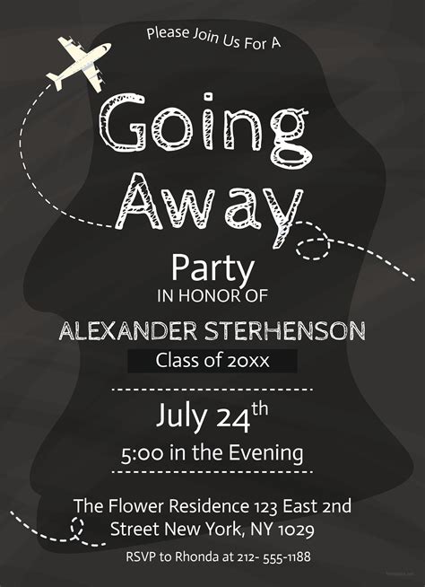 Going Away Invite Template