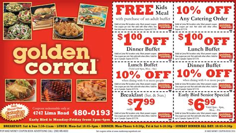 Golden Corral Restaurant Coupons Printable