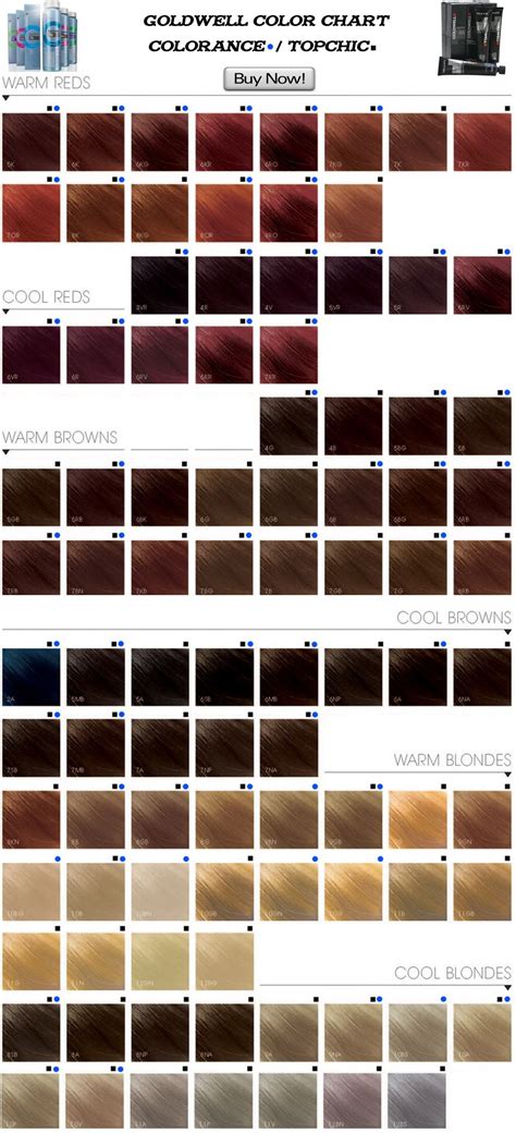 Goldwell Topchic Hair Color Chart