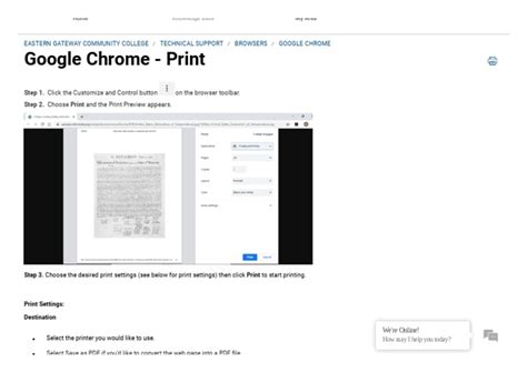 Google Chrome Print to PDF