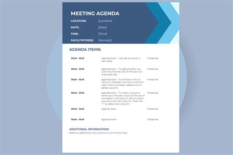 Google Doc Agenda Template
