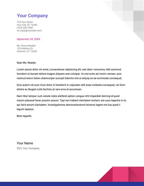 Google Doc Letter Template