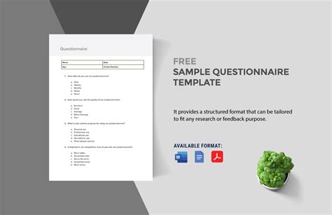 Google Doc Questionnaire Template