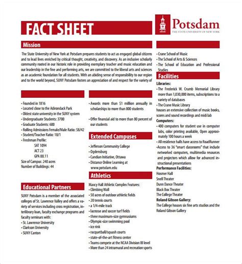Google Docs Fact Sheet Template