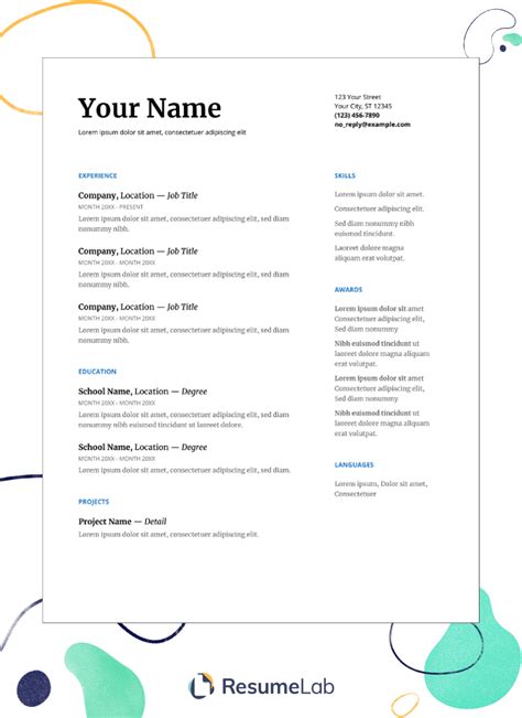 Google Docs Free Resume Template
