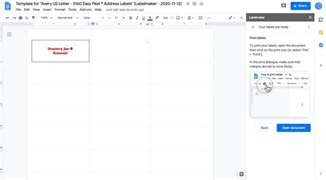 Google Docs Label Template