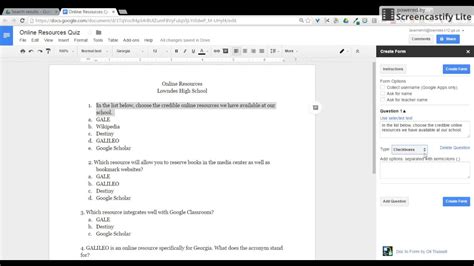 Google Docs Test Template