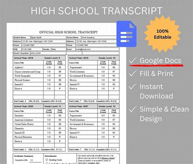 Google Docs Transcript Template
