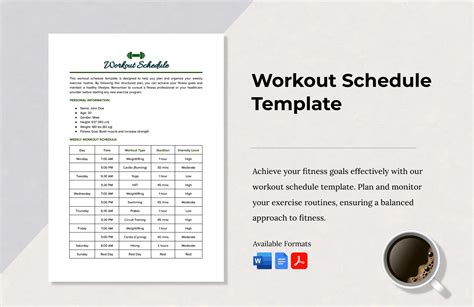 Google Docs Workout Template