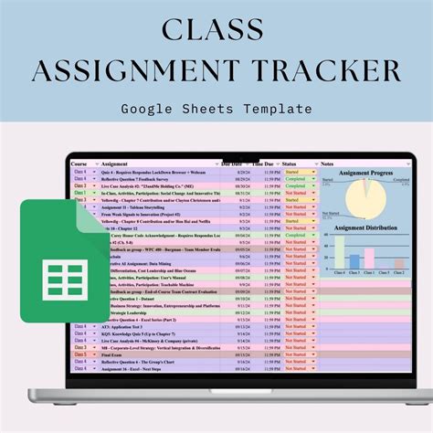 Google Sheet Assignment Tracker Template