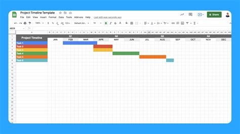 Google Sheet Timeline Template