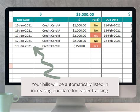 Google Sheets Bill Tracker Template