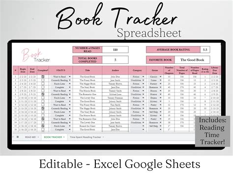 Google Sheets Book Tracker Template