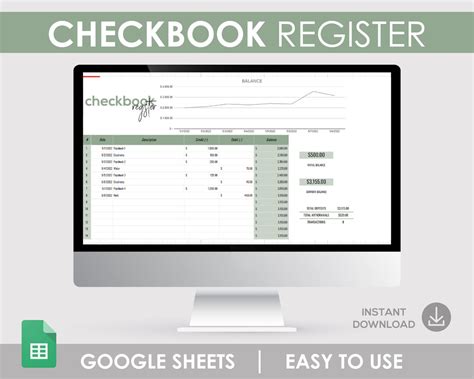 Google Sheets Check Register Template
