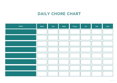 Google Sheets Chore Chart Template