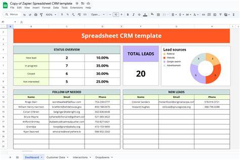 Google Sheets Crm Template Free