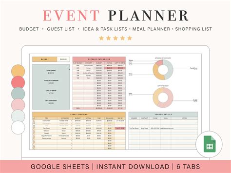 Google Sheets Event Planning Template