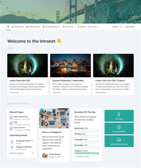 Google Sites Intranet Templates Free
