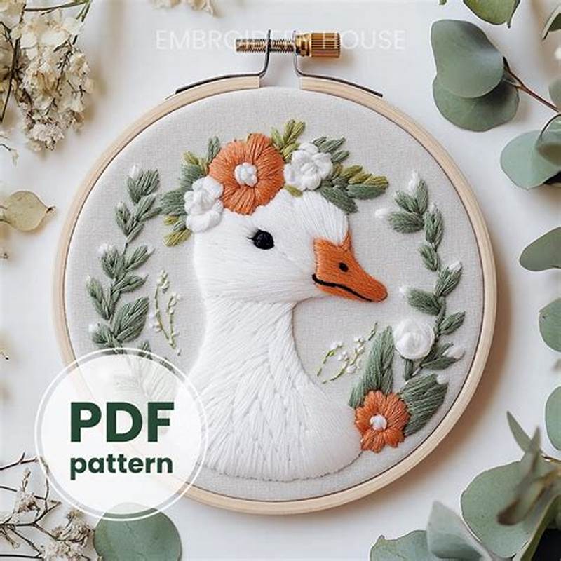 Goose Embroidery Pattern