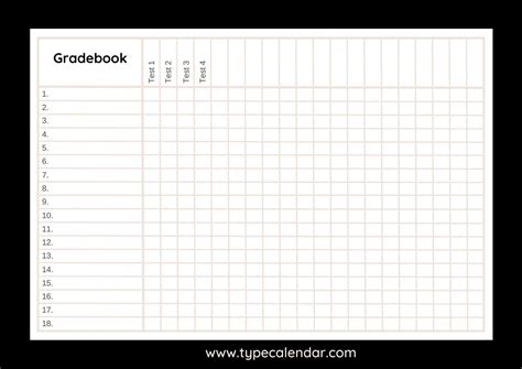 Grading Book Template