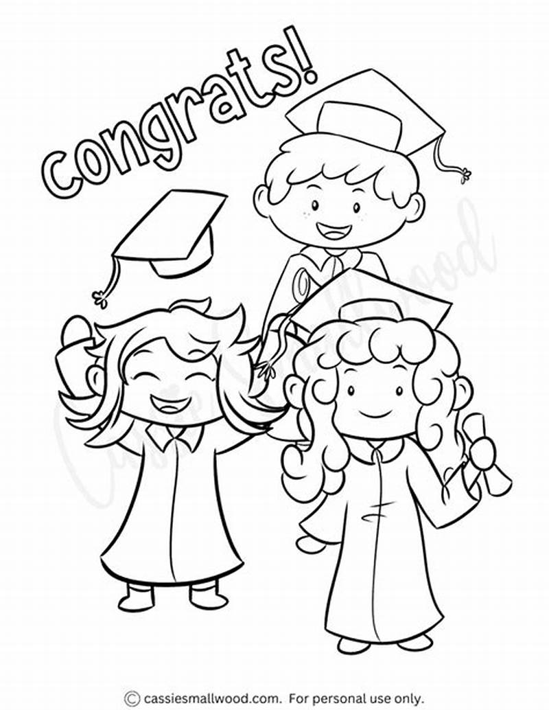 Graduation Coloring Sheets Printable