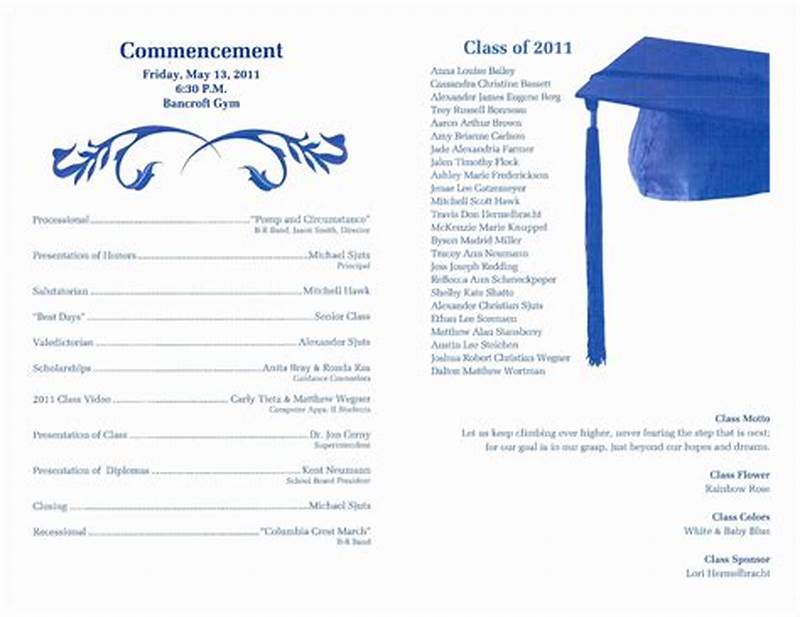 Graduation Commencement Program Template