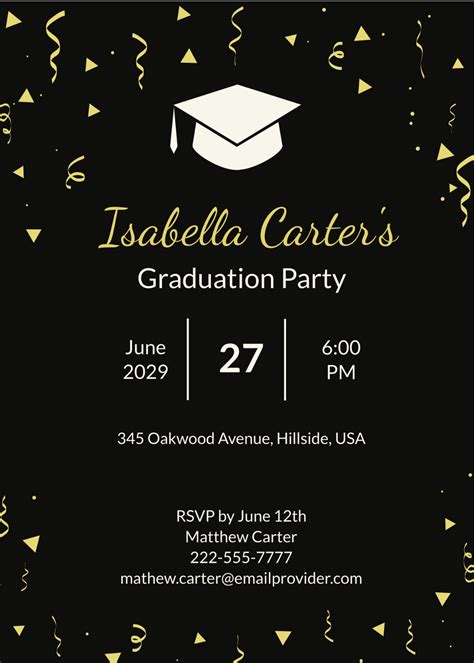 Graduation Invitation Template