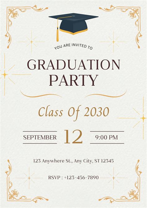 Graduation Party Invite Template Free