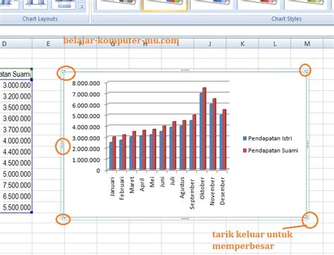 Grafik Kolom Microsoft Excel 2007