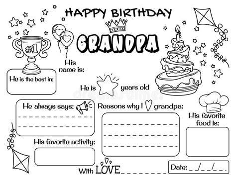 Grandpa Fill In The Blank Printable