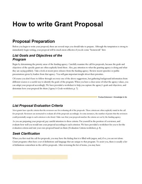 Grant Proposal Template Word