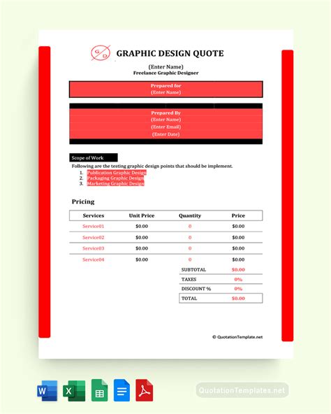 Graphic Design Quote Template