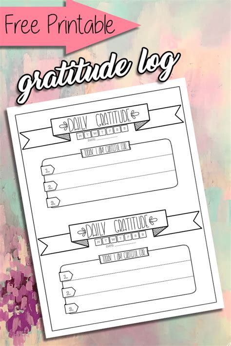 Gratitude Log Printable