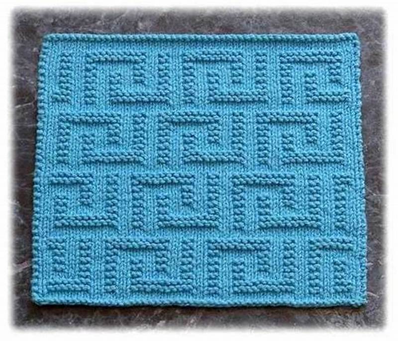 Greek Key Knitting Pattern