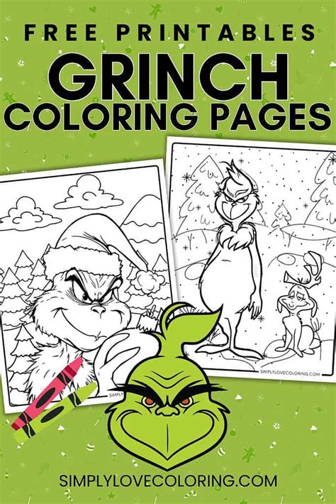 Grinch Coloring Pages Printable Free