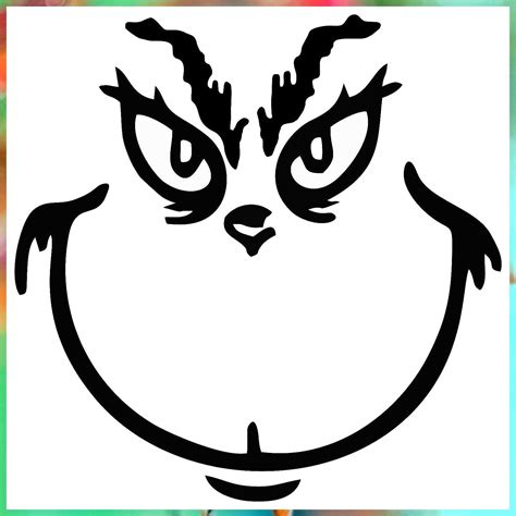 Grinch Face Template
