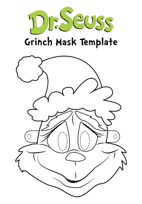 Grinch Printable Mask