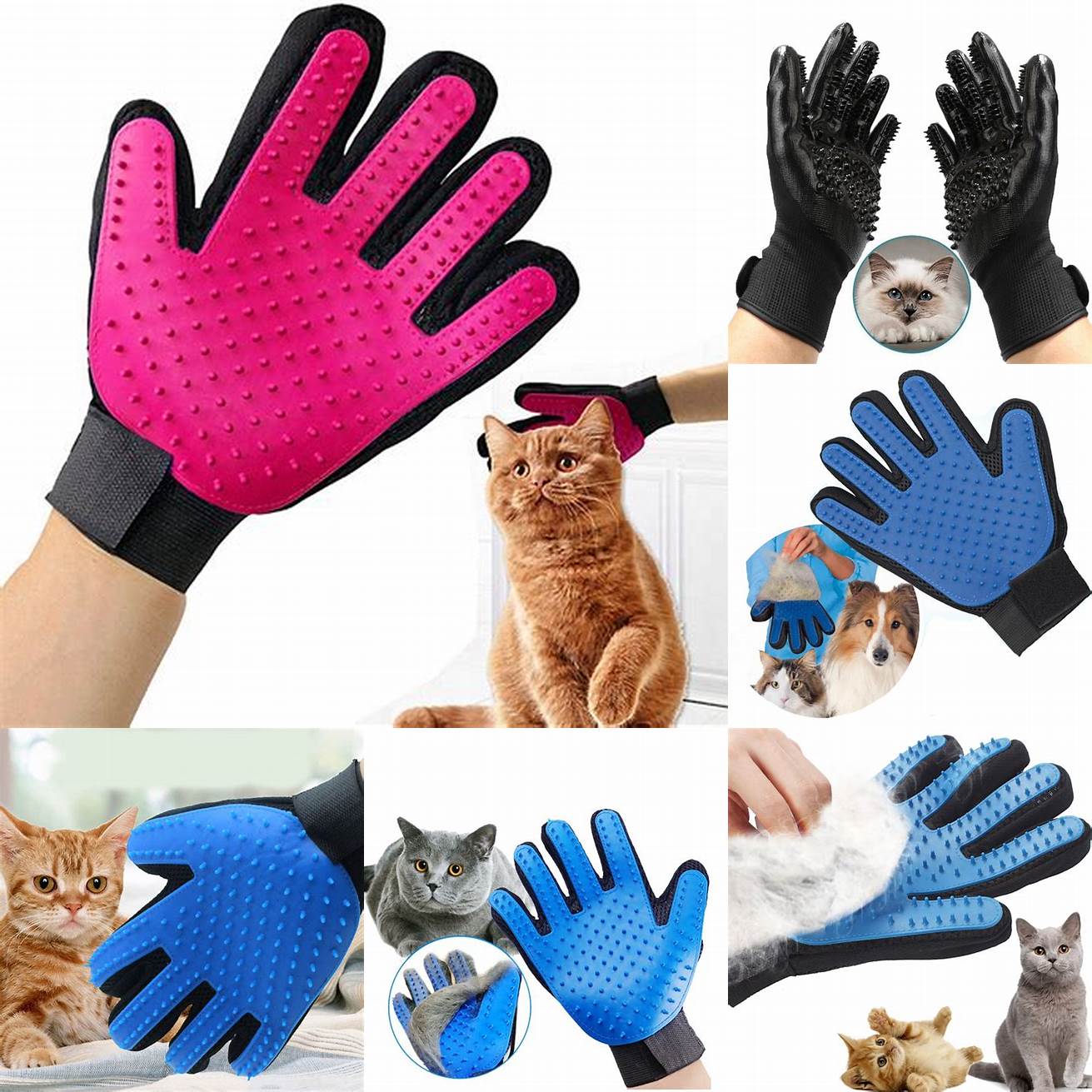 Grooming gloves or brush