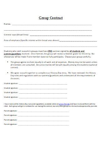 Group Contract Template