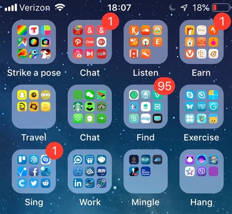 Grouping your apps into folders