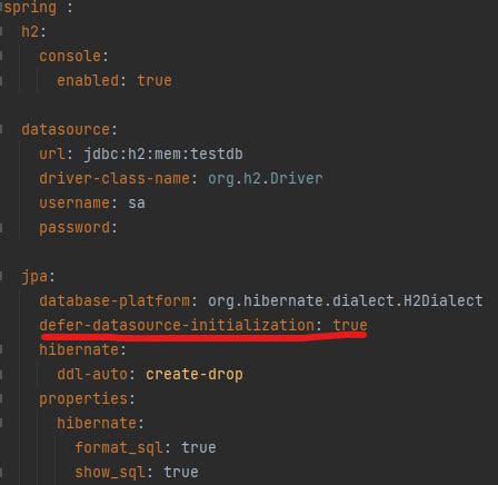H2 in-memory database Table not found