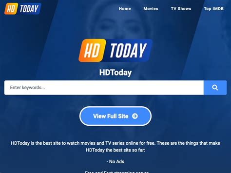 HDtoday.tv app interface