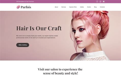 Hair Salon Templates Website