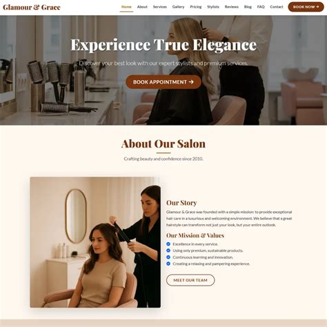 Hair Website Template